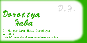 dorottya haba business card